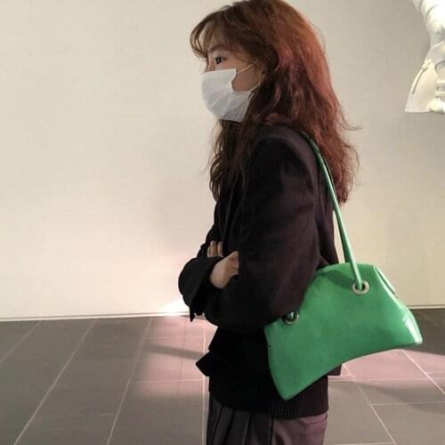 Niche design new retro clip one-shoulder underarm bag wild tide simple handbag