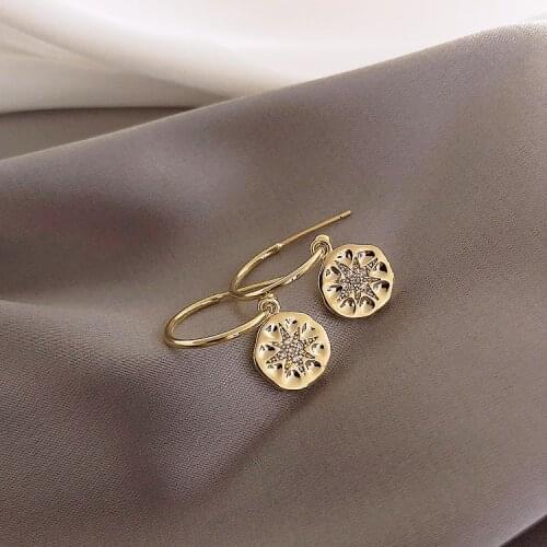 Original Eight-pointed Star Earrings Female Simple Earrings Korean Temperamental Trend Elegant Exquisite Earrings Jewelry