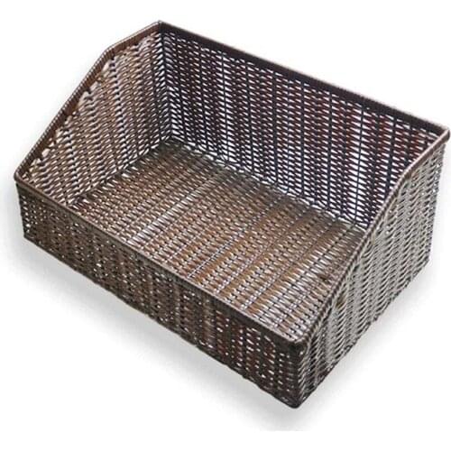 Supermarket Display Rattan Basket Ladder Fruit Pile Case Vegetable Basket Storage Carrier Kep Table Shelf Display Rack Divider