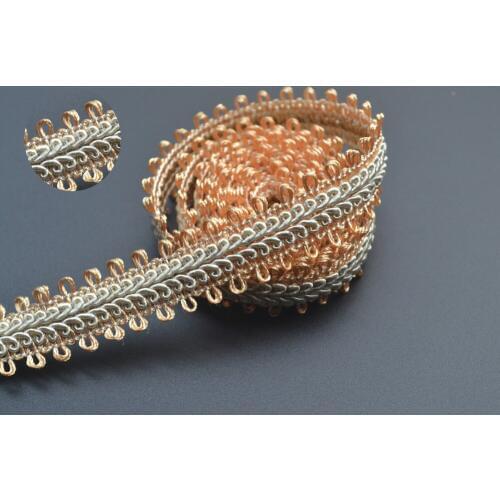 5yards/lot 22MM Width Braided Gimp Trim Ribbon Party Event Wedding Birthday Decoration Home Decor DIY Craft Supply In Gold