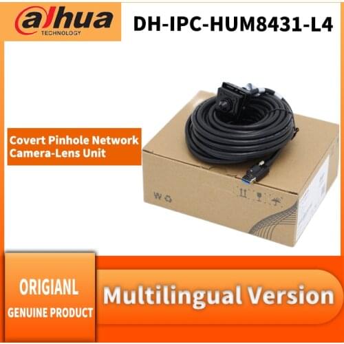 Dahua IPC-HUN8431-L4 4MP Covert Pinhole Network Camera-Lens Unit Require A Main Box To Work Together IPC-HUM8431-E1