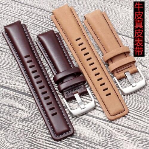 Genuine Leather Watch band Watch Strap.Replacement for Timex T2N721 T2N720 739 TW2T6300 band 24*16mm E-tide Compass Watches
