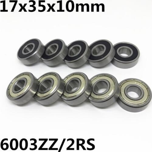 2Pcs High quality 6003ZZ 6003-2RS ball bearing 17x35x10 mm deep groove ball bearing 6003RS 6003