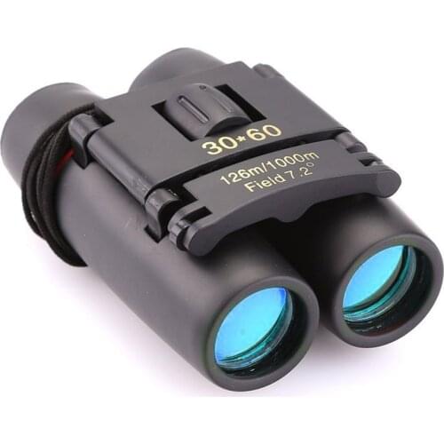 30x60 folding compact zoom binoculars low light night outdoor binoculars high magnification bird watching travel camping 1000M