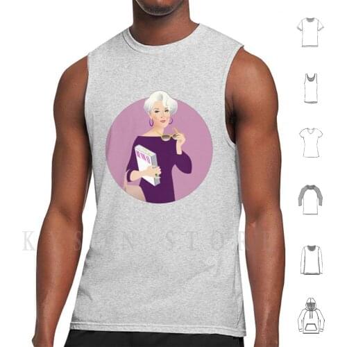 Runway Tank Tops Vest 100% Cotton Meryl Streep Miranda Runway Devil Icon Fashion Alejandro Mogollo Art Alemogolloart