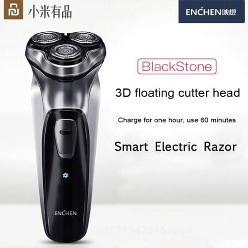 Xiaomiyoupin Enchen BlackStone Electric Shaver 3D Floating Blade Heads Razors Men Facial Beard Trimmer USB Rechargeable
