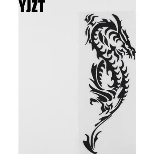YJZT 6.4CMX17.7CM Tribal pattern Dragon Fantasy Decal Waterproof Vinyl Car Sticker 13C-0174