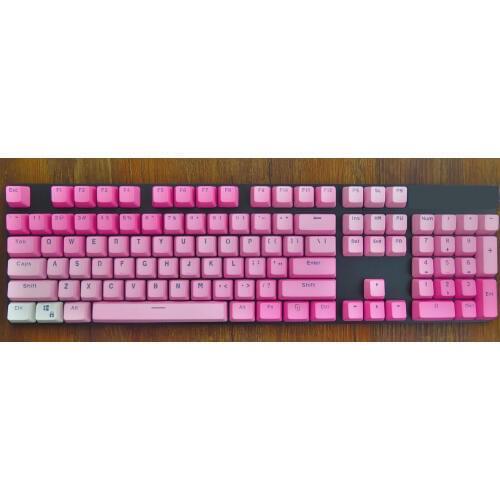 104/108 Keys PBT Gradient Pink Valentine Keycap Backlit Keycaps ANSI OEM Height Key Cap for Cherry MX Mechanical Gaming Keyboard
