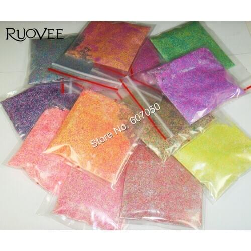 12 Colors Mix NEON Candy 0.2MM Nail Glitter Melange Sequins Paillette for Nail Art polish and make up