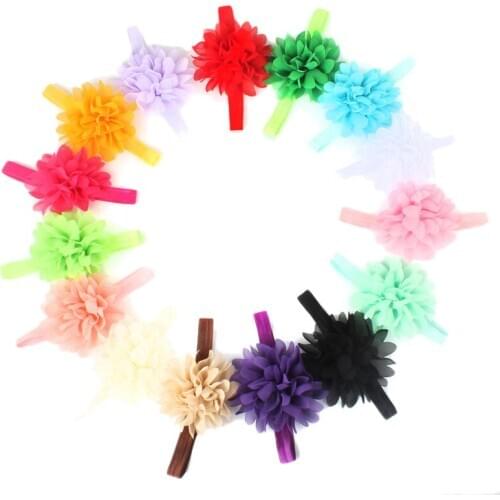 12 Pcs Baby Girl Headbands Infant Hair Accessories Clothes Bands Newborn Floral Headwear Children Toddler Tiara Headwrap