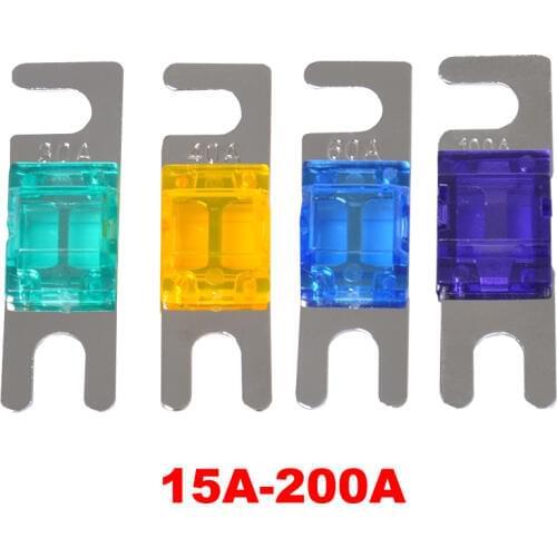 15A 20A 30A 40A 50A 60A 70A 80A Small Gold Plated ANL Bolt-on Audio Stereo Automotive Car Truck Blade Fork Fusible Fuse Link