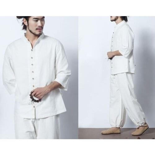 High-grade Cotton&linen yoga suits tai chi taiji kung fu uniforms zen lay outfit meditation clothing