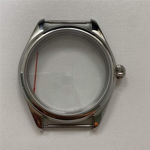 44mm Stainless Steel Silver Watch Case Parts for ETA 6497 6498 for Seagull ST3600 ST3620 Watch Movement
