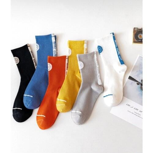 5 Pairs Men Happy Socks Woman Striped Casual Skateboard Harajuku Male Female Sprint Autumn Winter Women Cotton Funny Socks