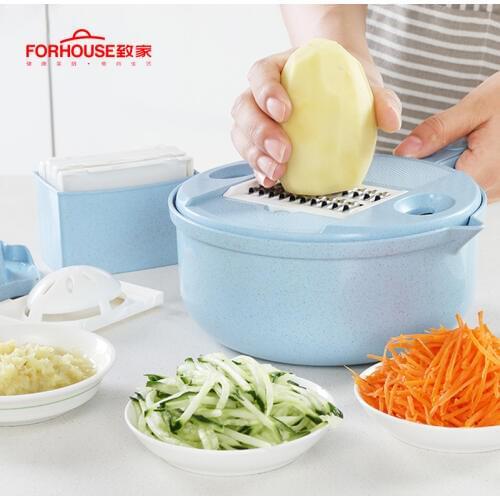 Slicer Vegetable Slicer Potato Peeler Carrot Onion Grater with Strainer Vegetable Cutter 8 in 1 Kitchen Accessories