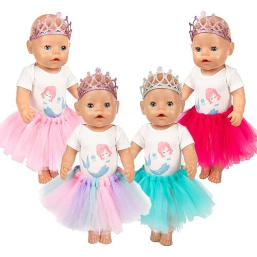 Doll Clothes Accessories Born Baby 18 inch 43cm Doll Ermaid Unicorn Clothes Hair Belt of Various Colors For Baby Birthday Gift