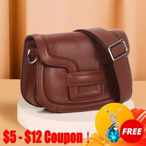 CGA 2021 New Cowhide Leather Crossbody Bags For Women Fashion Mobile Phone Small Bag Versatile Leisure Shoulder Bag Sac Femme