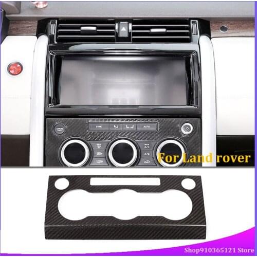 For Land rover Discovery 5 LR5 L462 2017-2018 Real Carbon Fiber Car Center Air Conditioning Panel Cover Trim Car Accessories