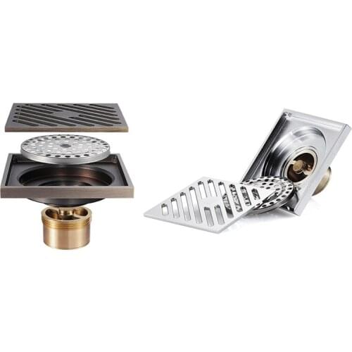 HIDEEP Antique Copper Floor Drain Deodorant Floor Drain for Household Bathroom Toilet Kitchen Balcony
