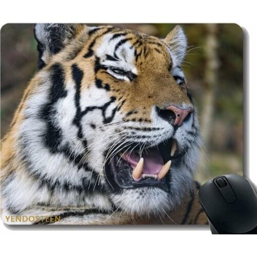 Gaming Mouse Pad Custom,Tiger Predator Big Cat 174728 Mouse Pads With Stitched Edges