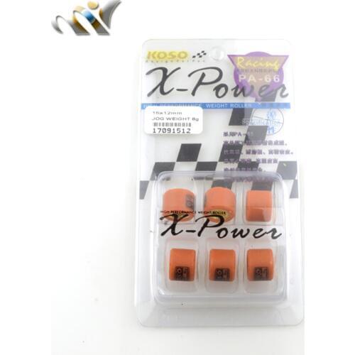 Koso performance variator roller set clutch 15x12MM Minarelli JOG JOG90 BWS 50 100 VINO50 JOG100 RS100 ZIP F-act Matrix 50