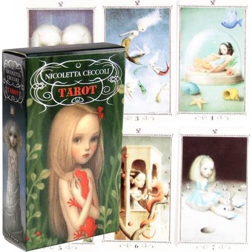 Nicoletta Cecco Tarot Deck Cards Five Languages Beginners Set Divination 78 Card Full Color Card Game Board Toy Popular angel