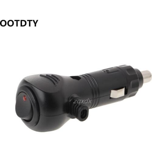 OOTDTY Car Cigarette Lighter Socket Plug Charger Connector LED On Off Switch 12V DC