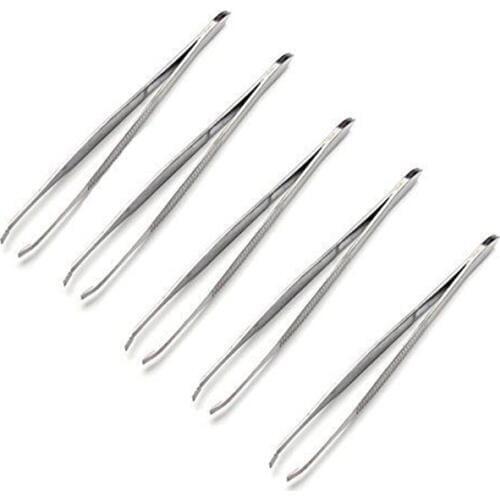 5Pcs Pro Stainless Steel Eyebrow Tweezers Precision Hair Removal Beauty Tool