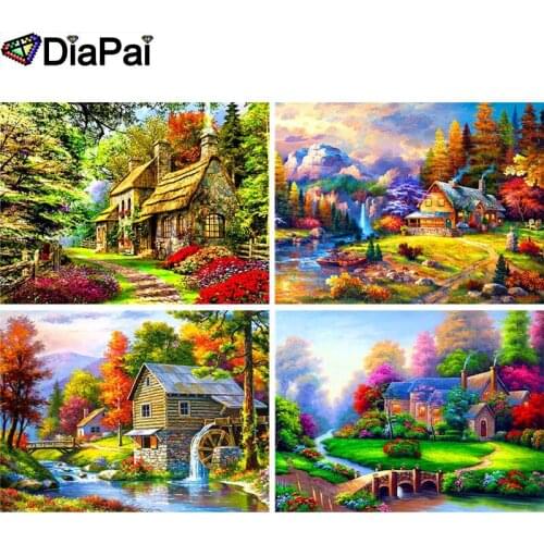 DIAPAI 100% Full Square/Round Drill 5D DIY Diamond Painting "House landscape" 3D Embroidery Cross Stitch Home Decor