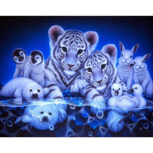 5d full square diamond painting tigers animals embroidery mosaic diamond dotz rhinestone picture puzzle toy drawing wall decor