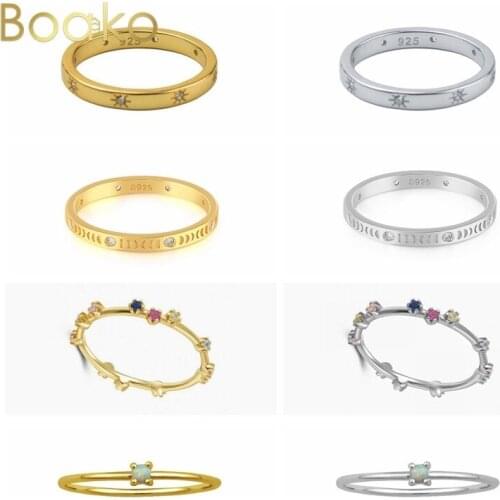 BOAKO 925 Sterling Silver Minimalist Punk Finger Rings For Women Engagement Anniversary Birthday Party Gifts 2021 Trend Jewelry