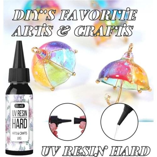 Crystal Clear Hard Resin Mold Sunlight Activated Resin Glue UV Curing Resin Mould Jewelry Making Adhesives Home Decorate Gadgets