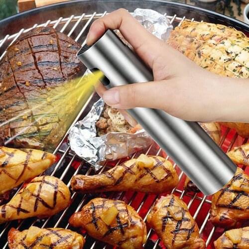 Olive Oil Sprayer,Gistilly Vinegar Sprayer Liquid Dispenser Kitchen Accessories for Cooking,BBQ, Baking(Stainless Steel)