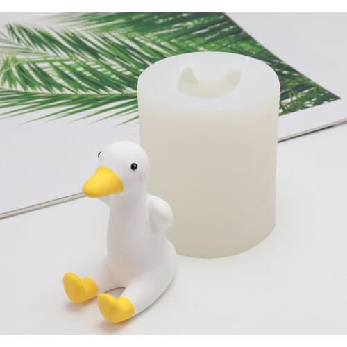 3D Cartoon Duck Candle Silicone Mold DIY Little Duck Modeling Soap Mould Plaster Making Supplies Candle Making Tools Candle Mold