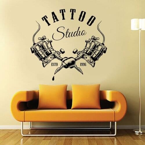 Cool Window Decal Removable Sticker Tattoo Shop Studio Slogan Wall Sticker Vinyl Art Retail Advertising and Store Decoration