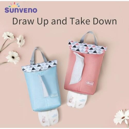 Sunveno Baby Diaper Bag Organizer Reusable Waterproof Large Size Fashion Prints Wet/Dry Cloth Bag Mummy Storage Travel Nappy Bag