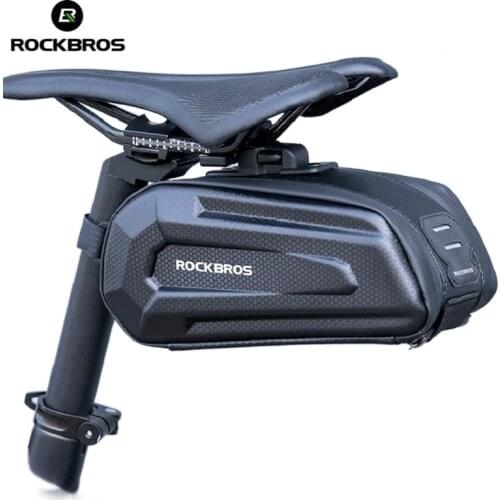 ROCKBROS Rainproof Bicycle Bag Shockproof Bike Saddle Bag For Refletive Rear Large Capatity Seatpost MTB Bike Bag Accessories