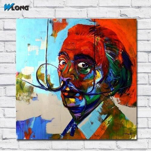 Wlong Printing Oil Painting Canvas Abstract Salvador Dali Wall Art , Wall Pictures for Living Room Bedroom Office No Frames