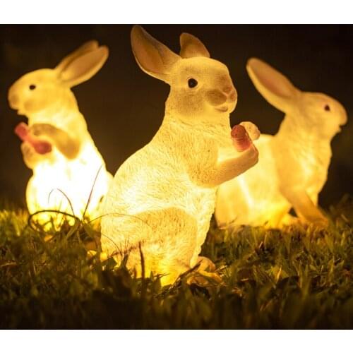 Vivid Animal Lighting Villa Garden Backyard Lane Decorative Rabbit Lamp Public Park Real Estate Grassland Landscape Lawn Light