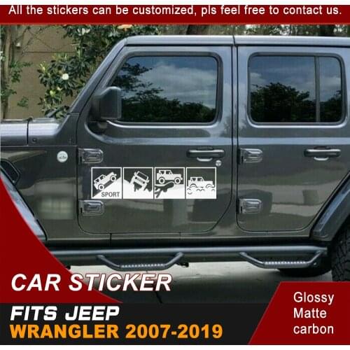 Car Decals 1 Piece Car Body Funny Sign Stickers Styling Graphic Vinyl Decorative Car Sticker Fit For Jeep Wrangler 2 or 4 Doors
