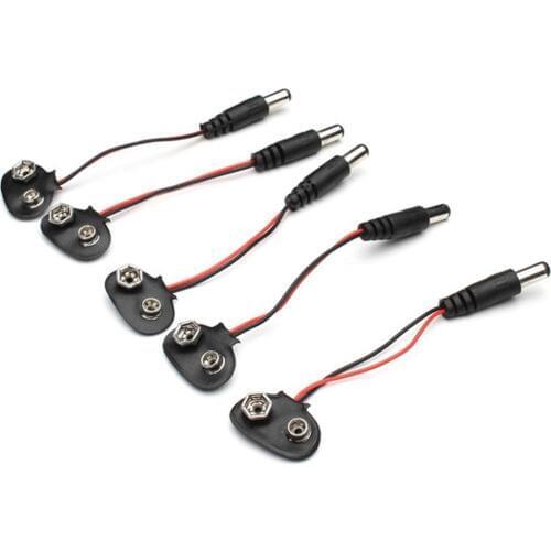 10pcs Dc 9v Battery Button Power Plug Cable For Arduino Mega 2560 1280 Uno R3 130 132
