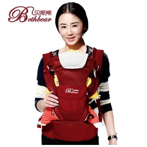 2--30 months detachable shoulder straps breathable back with three stools, baby sling baby, wrapped the baby Kangaroo Backpack