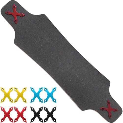 2pcs Skateboard Deck Protective Gasket Aluminium Alloy Anti Sinking X-Shape Longboard Gaskets Skate Board Accessories