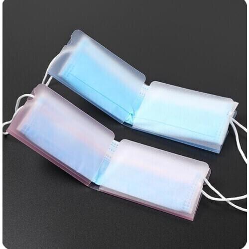 2000PC Foldable Portable PP Plastic Face Mask Storage Clip Storage Folder Temporary Storage Box Holder Case Mask Sheet Organizer