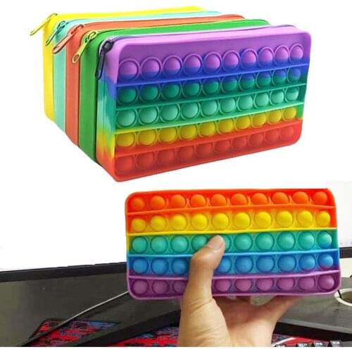 2021 Decompression Creative Silicone Pop Its Bubble Fidget Toys Luminous Large Simpl Dimmer Fidget Toy Kids Tie Dye Game Popite