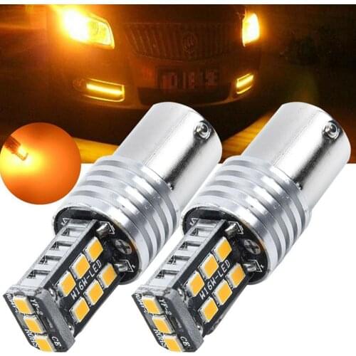 2x Amber Orange 1156 P21W 3157 BA15S 15SMD 2835 LED Bulbs For Turn Signal Lights Drop Shipping Dropshipping