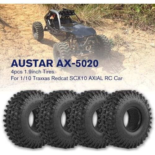 4pcs AUSTAR AX-5020 1.9inch 120mm Tires Tyres for 1/10 Traxxas Redcat SCX10 AXIAL RC Rock Crawler Climbing Car