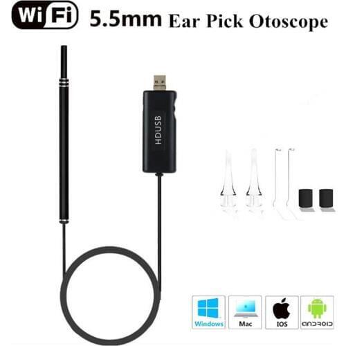 5.5MM 3in1 OTG Ear Pick Endoscope For Windows and Android Otoscope