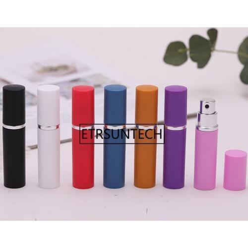 5ML Mini Portable plastic Refillable Perfume Bottle With Spray Empty Cosmetic Containers With Atomizer F1580