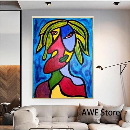 Picasso Women Abstract Canvas Art Print Painting Poster Wall Pictures For Living Room Home Decorative Bedroom Decor No Frame